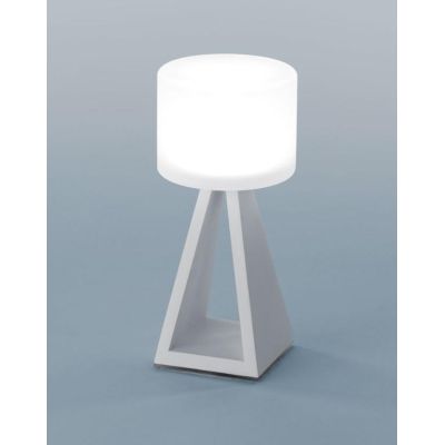 PUP GLASS LAMPADA DA TAVOLO LED 11W LUCE 3000K DIMMERABILE IN ALLUMINIO BIANCO MODERNA Vivida International - Cristalensi Shop O