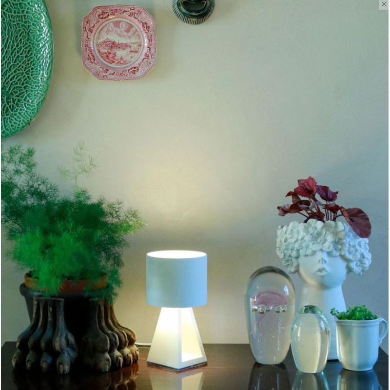 PUP METAL LAMPADA DA TAVOLO LED 11W LUCE 3000K DIMMERABILE IN ALLUMINIO BIANCO MODERNA Vivida International - Cristalensi Shop O