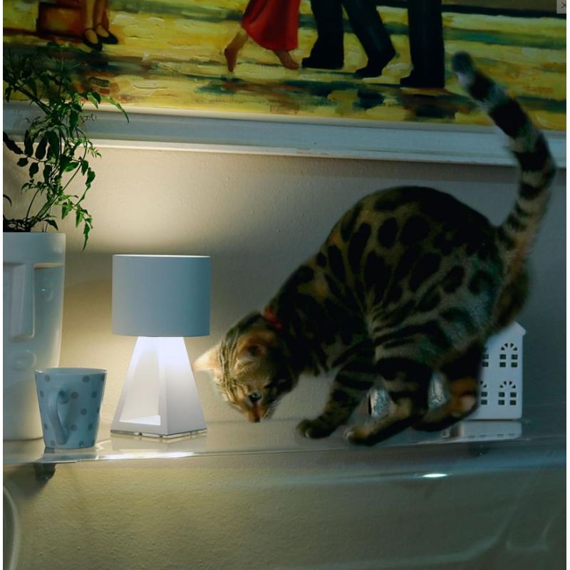 PUP METAL LAMPADA DA TAVOLO LED 11W LUCE 3000K DIMMERABILE IN ALLUMINIO BIANCO MODERNA Vivida International - Cristalensi Shop O