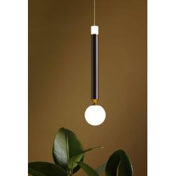 SEVENTY SOSPENSIONE 1 LUCE A MATITA MARRONE LED 6W LUCE 3000K MODERNA E ORIGINALE Vivida International - Cristalensi Shop Online