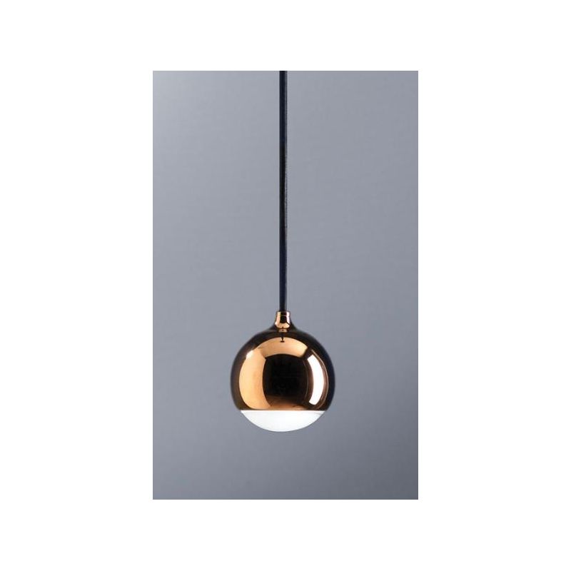 SHALLOW SOSPENSIONE SINGOLA A SFERA DIAMETRO 8 CM BIANCA,NERA O ORO ROSA LED 5W LUCE 3000K MODERNA Vivida International - Crista