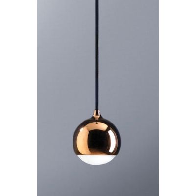 SHALLOW SOSPENSIONE SINGOLA A SFERA DIAMETRO 8 CM BIANCA,NERA O ORO ROSA LED 5W LUCE 3000K MODERNA Vivida International - Crista