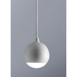 SHALLOW SOSPENSIONE SINGOLA A SFERA DIAMETRO 8 CM BIANCA,NERA O ORO ROSA LED 5W LUCE 3000K MODERNA Vivida International - Crista 2