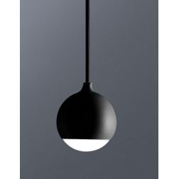 SHALLOW SOSPENSIONE SINGOLA A SFERA DIAMETRO 8 CM BIANCA,NERA O ORO ROSA LED 5W LUCE 3000K MODERNA Vivida International - Crista