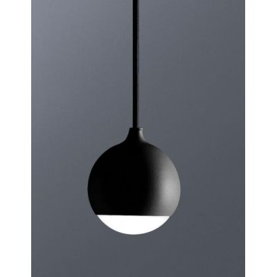 SHALLOW SOSPENSIONE SINGOLA A SFERA DIAMETRO 8 CM BIANCA,NERA O ORO ROSA LED 5W LUCE 3000K MODERNA Vivida International - Crista