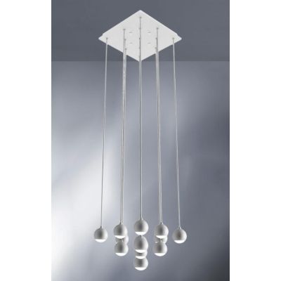 SHALLOW SOSPENSIONE 13 LUCI LED 40W LUCE 3000K BIANCA,NERA O ORO ROSA MODERNA E ELEGANTE Vivida International - Cristalensi Shop