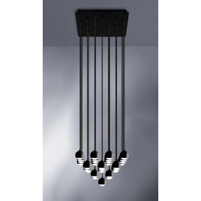 SHALLOW SOSPENSIONE 25 LUCI LED 62W LUCE 3000K BIANCA,NERA O ORO ROSA MODERNA E ELEGANTE Vivida International - Cristalensi Shop