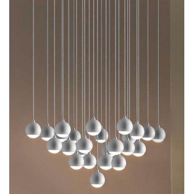 SHALLOW SOSPENSIONE 25 LUCI LED 62W LUCE 3000K BIANCA,NERA O ORO ROSA MODERNA E ELEGANTE Vivida International - Cristalensi Shop