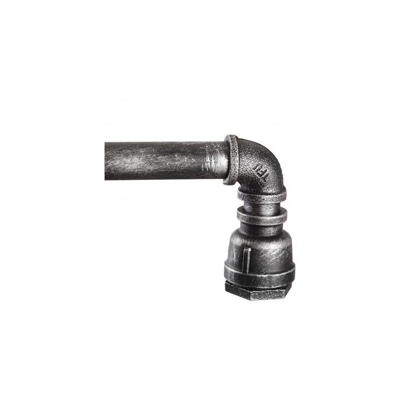 PLUMBER SOSPENSIONE VINTAGE 5 LUCI CON TUBI E RACCORDI IN METALLO NERO Ideal Lux - Cristalensi Shop Online