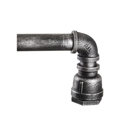 PLUMBER SOSPENSIONE VINTAGE 5 LUCI CON TUBI E RACCORDI IN METALLO NERO Ideal Lux - Cristalensi Shop Online