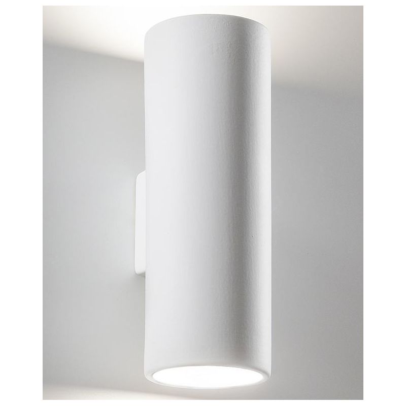 2184 LAMPADA A PARETE IN CERAMICA BIANCA EFFETTO GESSO VERNICIABILE 9010 BELFIORE - Cristalensi Shop Online