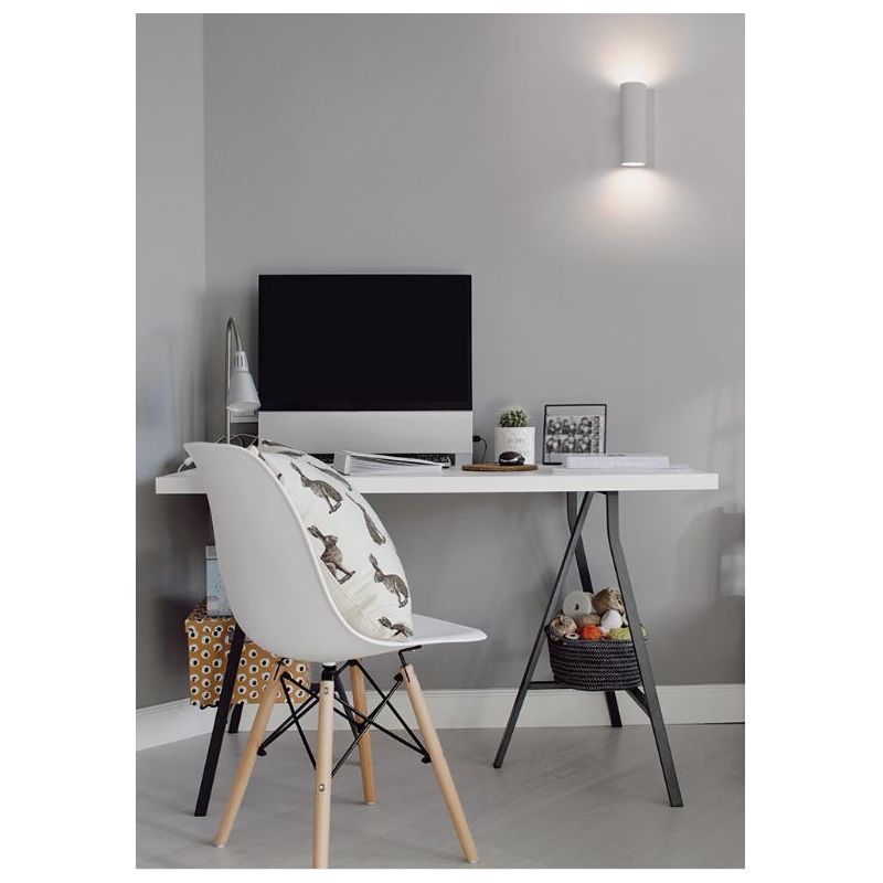 2184 LAMPADA A PARETE IN CERAMICA BIANCA EFFETTO GESSO VERNICIABILE 9010 BELFIORE - Cristalensi Shop Online