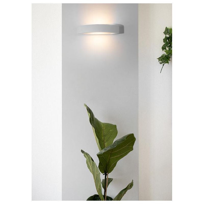 2293 LAMPADA A PARETE IN CERAMICA EFFETTO GESSO VERNICIABILE 9010 BELFIORE - Cristalensi Shop Online