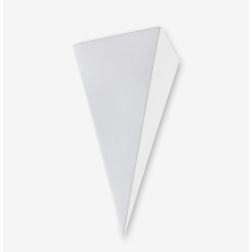 2396 LAMPADA DA PARETE IN CERAMICA EFFETTO GESSO ANGOLARE VERNICIABILE 9010 BELFIORE - Cristalensi Shop Online 2