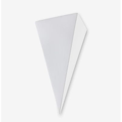 2396 LAMPADA DA PARETE IN CERAMICA EFFETTO GESSO ANGOLARE VERNICIABILE 9010 BELFIORE - Cristalensi Shop Online