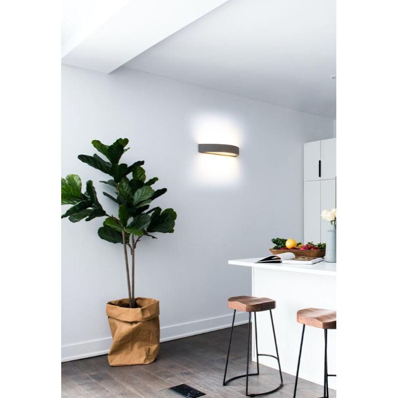 2455 LAMPADA DA PARETE IN CEMENTO A FORMA DI MEZZA LUNA 9010 BELFIORE - Cristalensi Shop Online