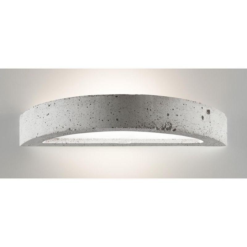 2455 LAMPADA DA PARETE IN CEMENTO A FORMA DI MEZZA LUNA 9010 BELFIORE - Cristalensi Shop Online