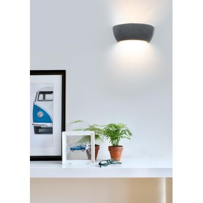 2457 APPLIQUE TONDEGGIANTE IN CEMENTO CON BIEMISSIONE DI LUCE MADE IN ITALY 9010 BELFIORE - Cristalensi Shop Online