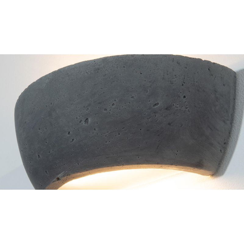 2457 APPLIQUE TONDEGGIANTE IN CEMENTO CON BIEMISSIONE DI LUCE MADE IN ITALY 9010 BELFIORE - Cristalensi Shop Online