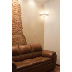 8056 LAMPADA A PARETE ANGOLARE IN CERAMICA EFFETTO GESSO VERNICIABILE 9010 BELFIORE - Cristalensi Shop Online 2