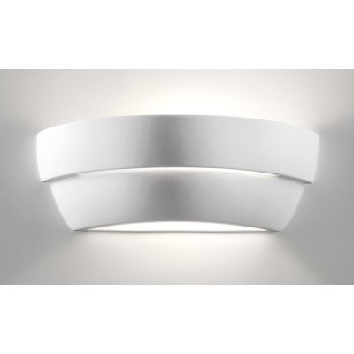 8342 APPLIQUE DA PARETE IN CERAMICA EFFETTO GESSO VERNICIABILE BIEMISSIONE DI LUCE 9010 BELFIORE - Cristalensi Shop Online