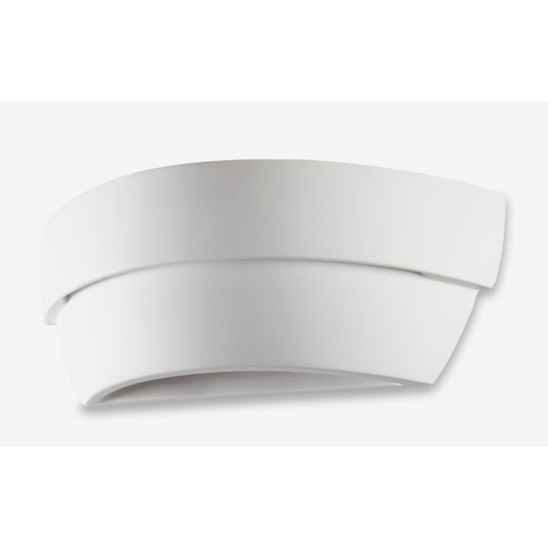 8342 APPLIQUE DA PARETE IN CERAMICA EFFETTO GESSO VERNICIABILE BIEMISSIONE DI LUCE 9010 BELFIORE - Cristalensi Shop Online