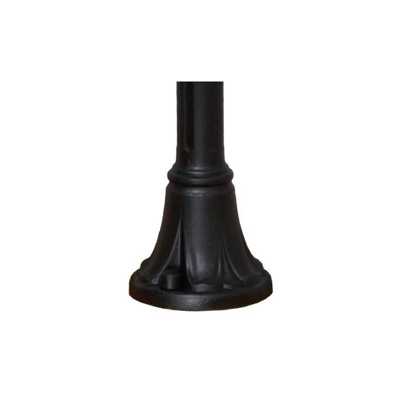 MIZAR GLOBO 25 CON SFERA TRASPARENTE FUME' O BIANCO LATTE IP55 PALO IN RESINA NERA DARK LIGHT - Cristalensi Shop Online