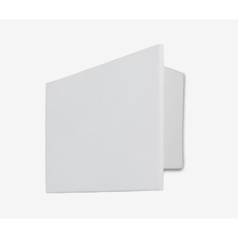 8673 BELFIORE APPLIQUE RETTANGOLARE IN CERAMICA BIANCA PITTURABILE 9010 BELFIORE - Cristalensi Shop Online