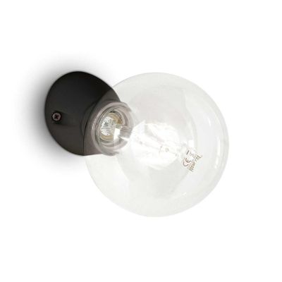 LAMPADA DA PARETE IN CERAMICA BIANCA SMALTO O NERA OPACA PORTALAMPADE E27 CRISTALENSI - Cristalensi Shop Online
