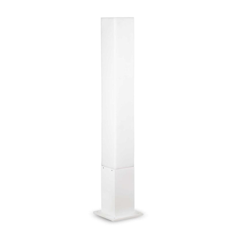 PALO ESTERNO SQUADRATO IN ALLUMINIO ANTRACITE CAFFE' BIANCO H80 MODERNO IP44 CRISTALENSI - Cristalensi Shop Online
