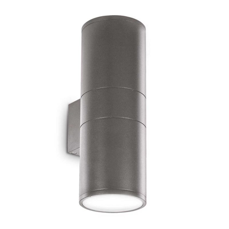 LAMPADA DA PARETE PER ESTERNO IP44 A FORMA CILINDRICA 2 X E27 IN 6 COLORI MODERNA CRISTALENSI - Cristalensi Shop Online