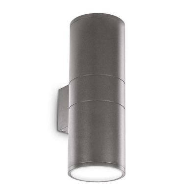 LAMPADA DA PARETE PER ESTERNO IP44 A FORMA CILINDRICA 2 X E27 IN 6 COLORI MODERNA CRISTALENSI - Cristalensi Shop Online