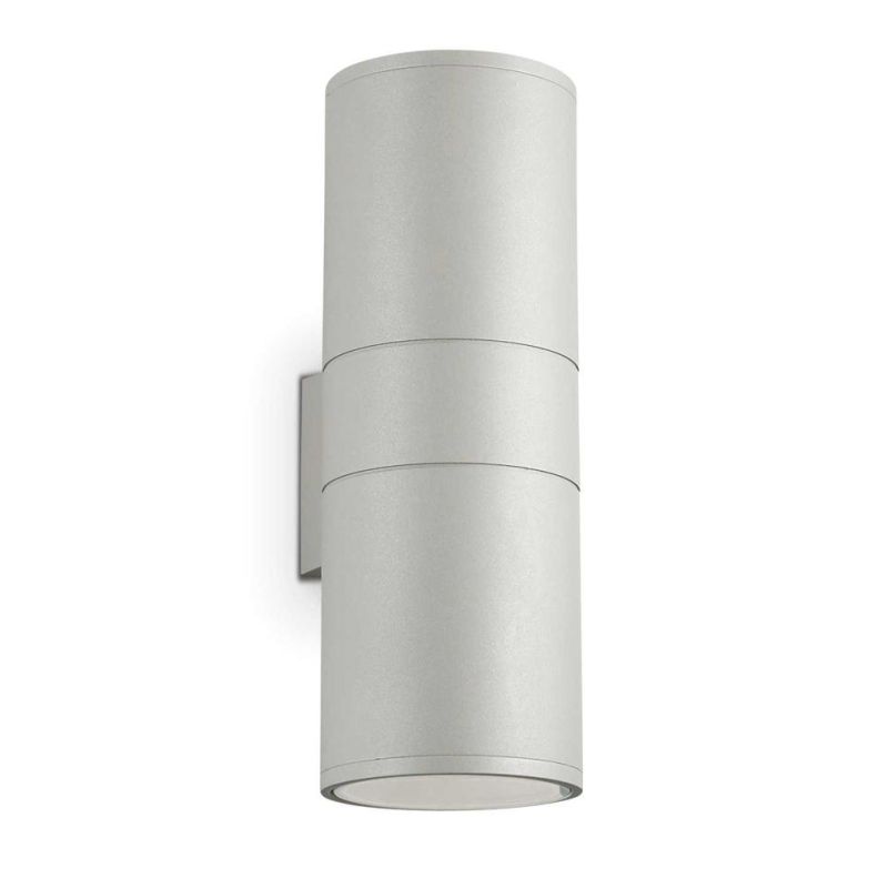 LAMPADA DA PARETE PER ESTERNO IP44 A FORMA CILINDRICA 2 X E27 IN 6 COLORI MODERNA CRISTALENSI - Cristalensi Shop Online