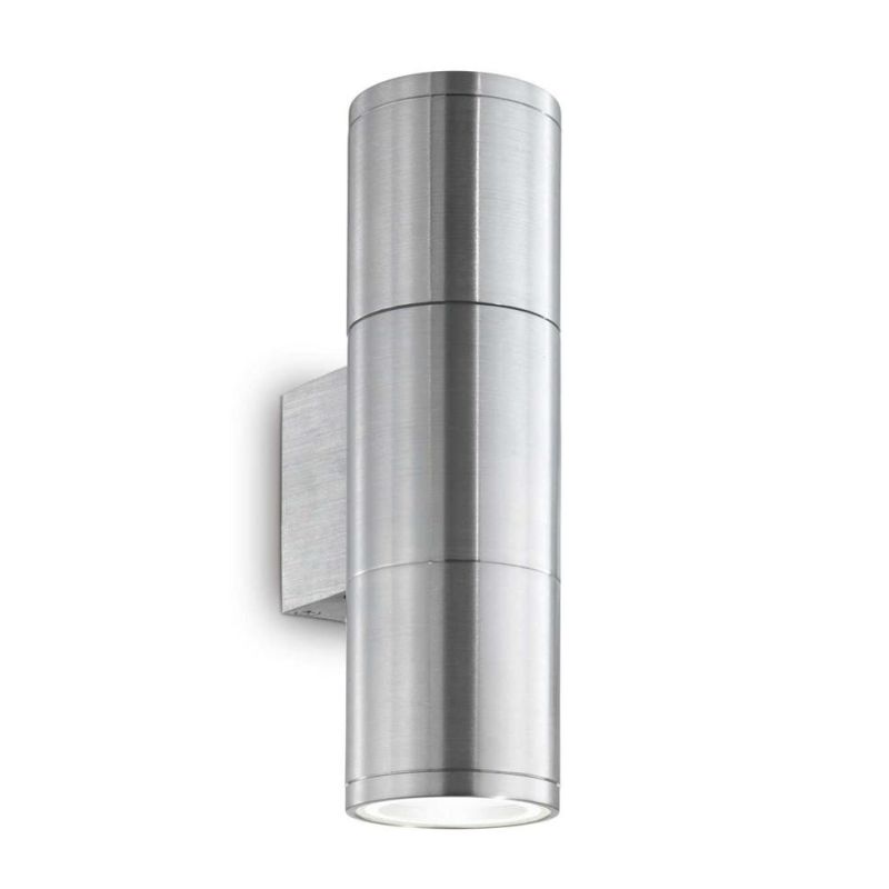 LAMPADA DA PARETE PER ESTERNO IN ALLUMINIO IP44 IN 6 COLORI 2XGU10 LUCE SOPRA SOTTO CRISTALENSI - Cristalensi Shop Online