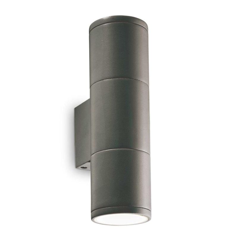 LAMPADA DA PARETE PER ESTERNO IN ALLUMINIO IP44 IN 6 COLORI 2XGU10 LUCE SOPRA SOTTO CRISTALENSI - Cristalensi Shop Online