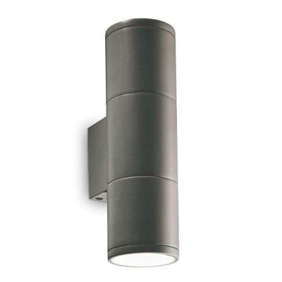 LAMPADA DA PARETE PER ESTERNO IN ALLUMINIO IP44 IN 6 COLORI 2XGU10 LUCE SOPRA SOTTO CRISTALENSI - Cristalensi Shop Online