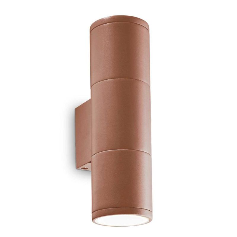 LAMPADA DA PARETE PER ESTERNO IN ALLUMINIO IP44 IN 6 COLORI 2XGU10 LUCE SOPRA SOTTO CRISTALENSI - Cristalensi Shop Online