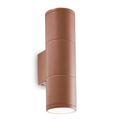 LAMPADA DA PARETE PER ESTERNO IN ALLUMINIO IP44 IN 6 COLORI 2XGU10 LUCE SOPRA SOTTO CRISTALENSI - Cristalensi Shop Online