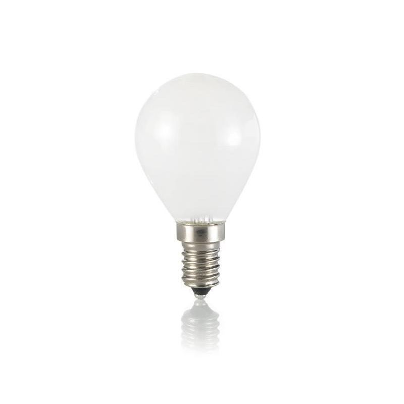 LAMPADINA LED E14 SFERA BIANCA LED 4W 3000K E 4000K 360 LUMEN CON FILAMENTO CRISTALENSI - Cristalensi Shop Online