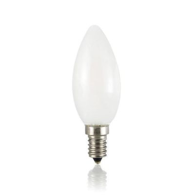 LAMPADINA OLIVA VETRO BIANCO LED FILAMENTO 4W LUCE CALDA 3000K ATTACCO E14 CRISTALENSI - Cristalensi Shop Online