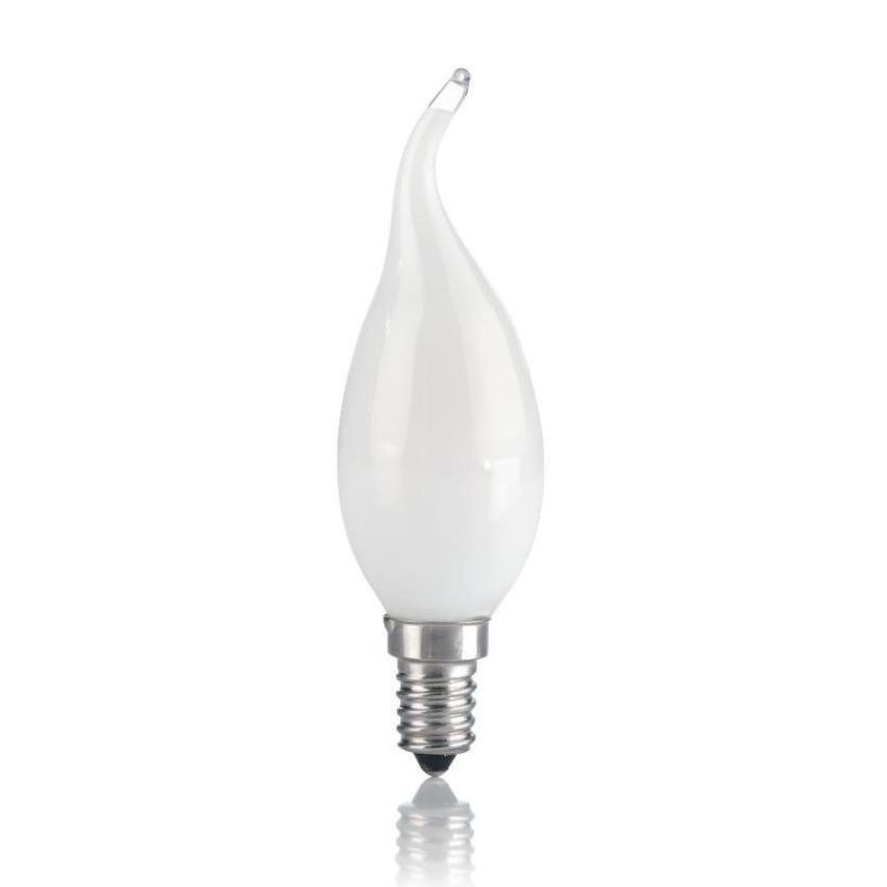 LAMPADINA LED COLPO DI VENTO E14 VETRO BIANCO 4W LED FILAMENTO COLORE 3000K CRISTALENSI - Cristalensi Shop Online