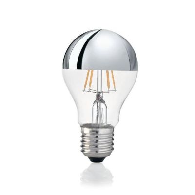 LAMPADINA LED GOCCIA CROMO LUCE INDIRETTA E27 FILAMENTO 8W 3000K 520 LUMEN CRISTALENSI - Cristalensi Shop Online