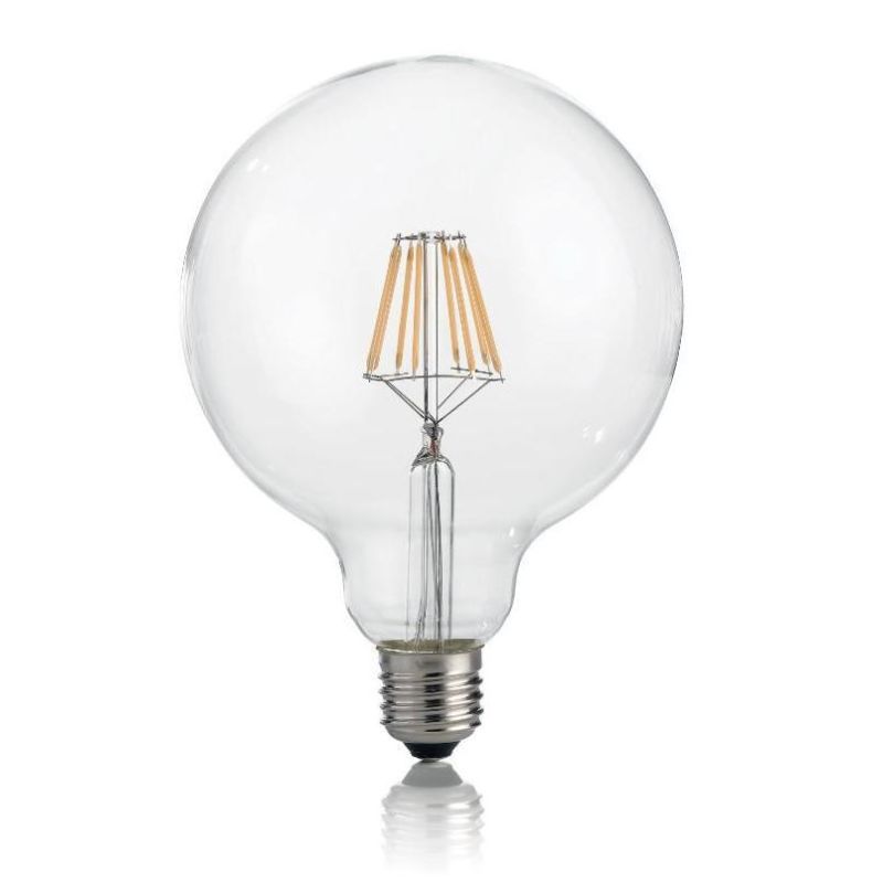 LAMPADINA LED FILAMENTO GLOBO DIAMETRO 125 MM 8W 3000K E 4000K LUCE DIFFUSA CRISTALENSI - Cristalensi Shop Online