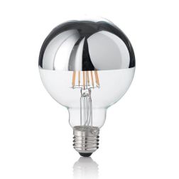 LAMPADINA GLOBO CROMO LUCIDO ATTACCO E27 LED FILAMENTO 8W 3000K LUCE INDIRETTA CRISTALENSI - Cristalensi Shop Online 2
