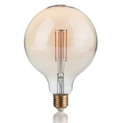 LAMPADINA GLOBO VINTAGE E27 GLOBO 12 CM LED 4W 300 LUMEN VETRO AMBRATO CRISTALENSI - Cristalensi Shop Online 2