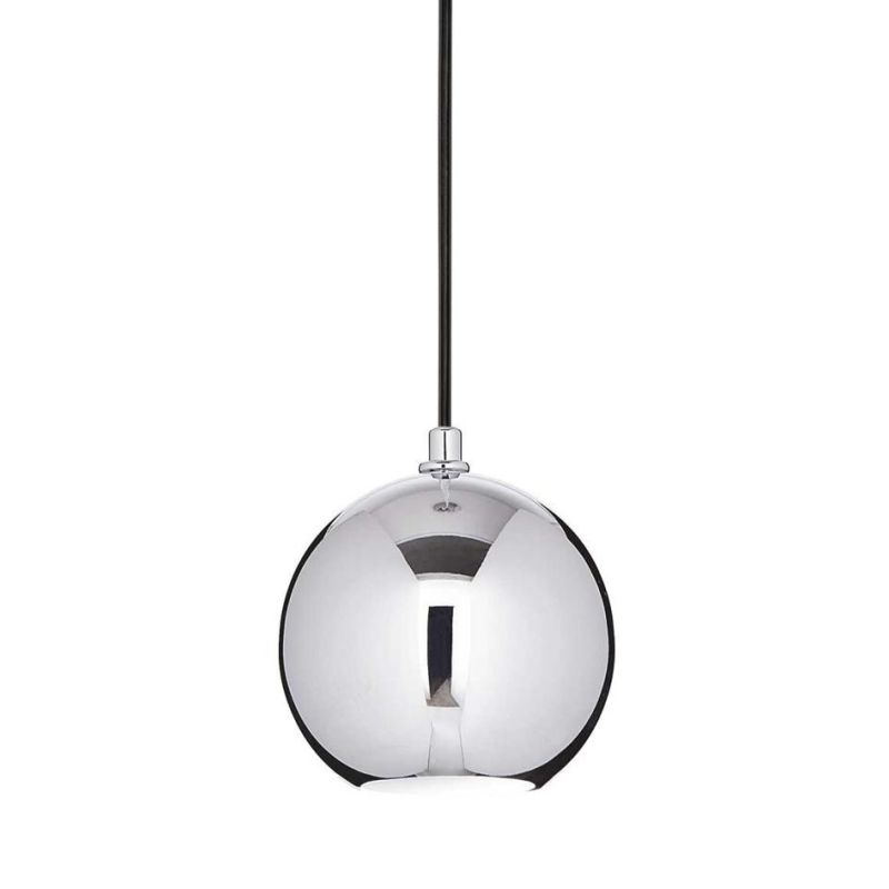 SOSPENSIONE SINGOLA DI FORMA SFERICA IN 2 MISURE METALLO BIANCO,CROMO O NERO LAMPADINA GU10 INCLUSA Ideal Lux - Cristalensi Shop