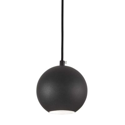SOSPENSIONE SINGOLA DI FORMA SFERICA IN 2 MISURE METALLO BIANCO,CROMO O NERO LAMPADINA GU10 INCLUSA Ideal Lux - Cristalensi Shop
