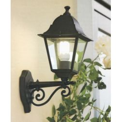 OLD APPLIQUE ESTERNO LANTERNA QUADRATA DI SOVIL ALLUMINIO NERO O BIANCO E DIFFUSORI VETRO Sovil - Cristalensi Shop Online