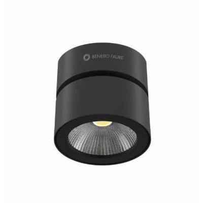 CONCORD PLAFONIERA APPLIQUE ROTONDA CON PROIETTORE A LED 14W BIANCO O NERO DIREZIONABILE BENEITO FAURE - Cristalensi Shop Online