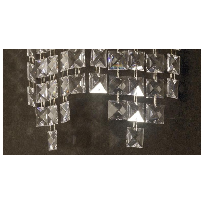 LIU APPLIQUE PARETE DI FORMA TRIANGOLARE CON CRISTALLI QUADRATI CRISTALENSI OTTONE - Cristalensi Shop Online